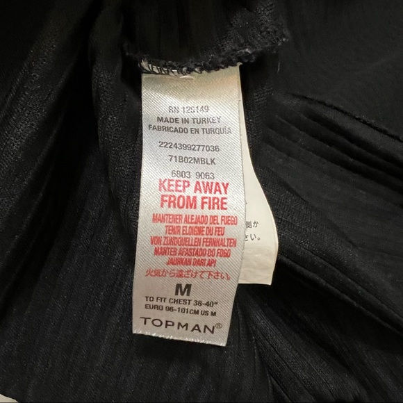 Topman Oversized Black Ribbed Tee - Picture 5 of 6